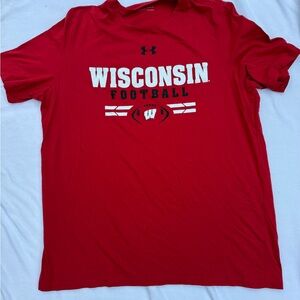 UNDER ARMOUR Red Wisconsin Football Shirt